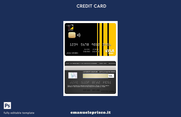 stile verificato Modello di carta visto TCad della banca commerciale Ciad